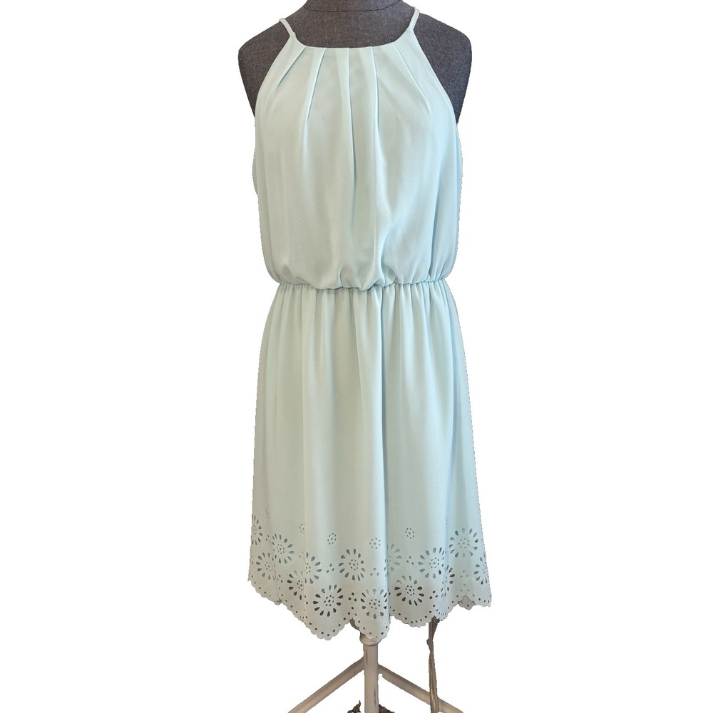 Blue Rain Dress Size M Fairy Garden Whimsy Romantic Feminine Easter Light Blue‎